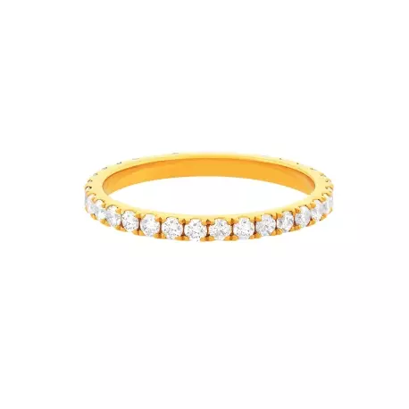 Bague Faustine • Forme ruban diamants 2mm