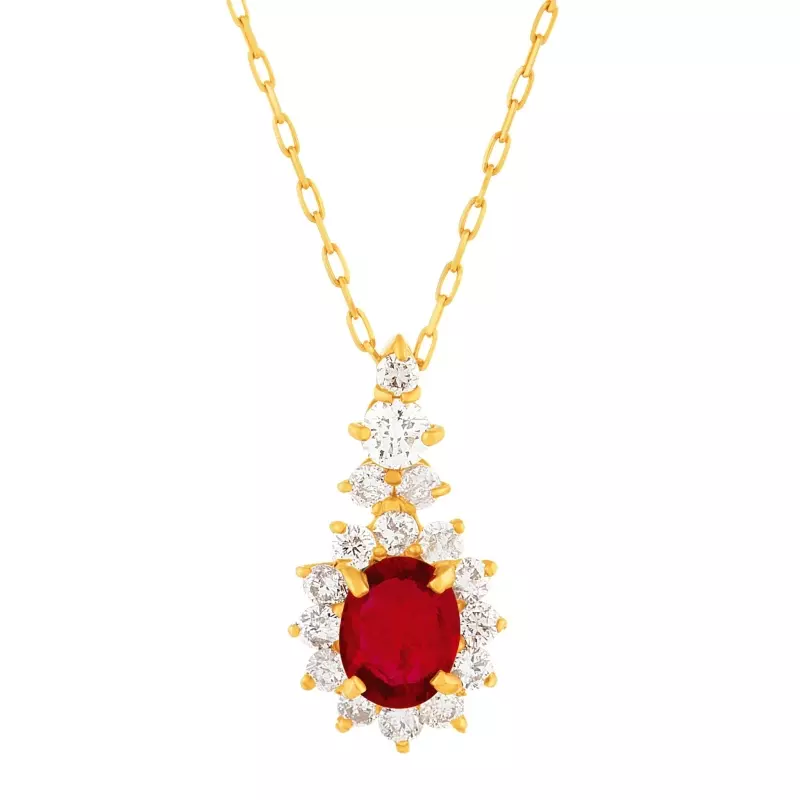  Colliers diamants  - Collier Léopoldine • Rubis