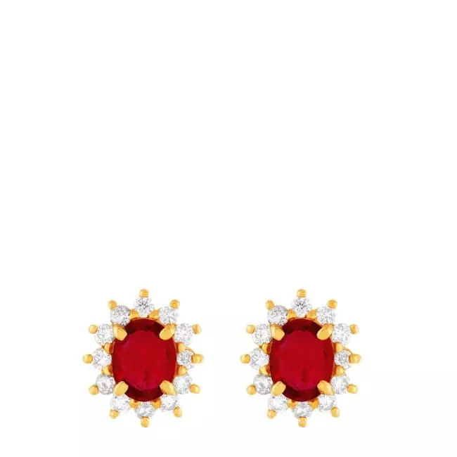 BOUCLE D'OREILLES RUBIS LEOPOLDINE