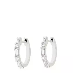 Boucles d'oreilles Castille • Diamants baguette or blanc