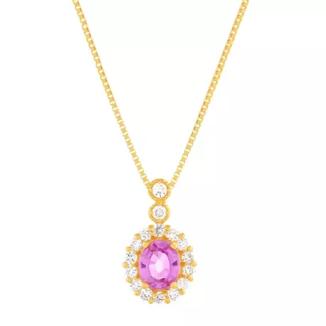 Collier Eglantine • Saphir Rose