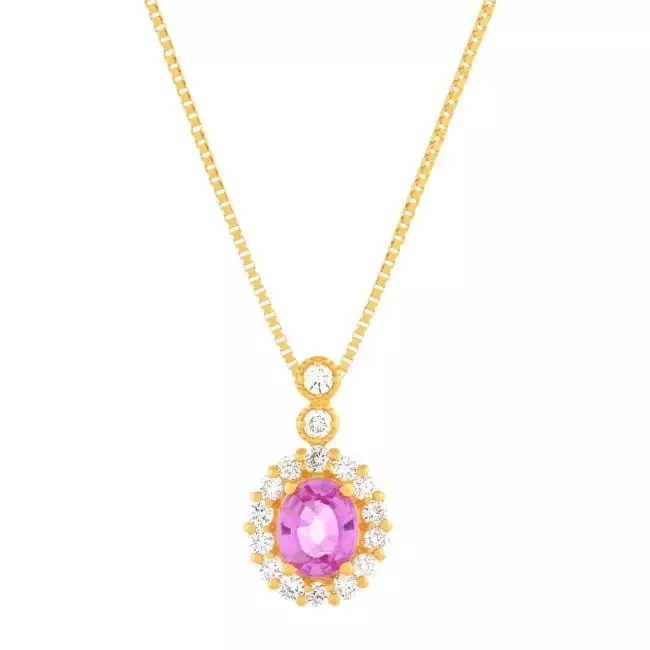 Collier Eglantine • Saphir Rose