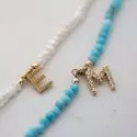 Collection bijoux initiale - Bracelet turquoises • Initiale or - 1