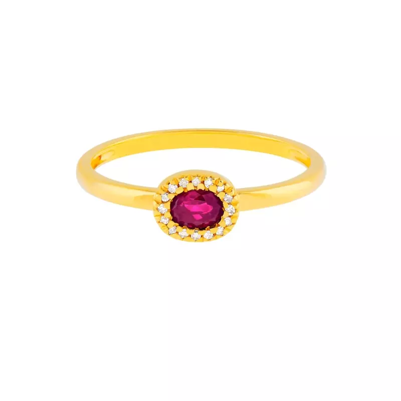 Bague diamants - Bague Maelys •  Diamants et rubis