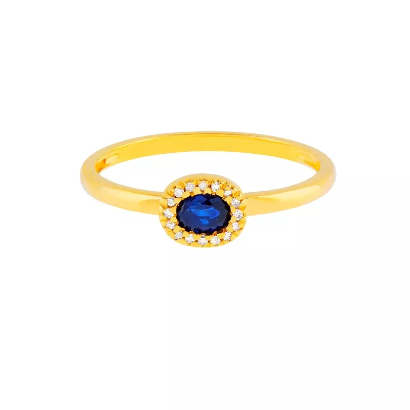 Bague diamants - Bague Agathe • Diamants saphir