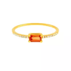 Bague Sarah • Diamants et saphir jaune