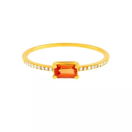 Bague Sarah • Diamants et saphir jaune