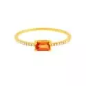 Bague diamants - Bague Sarah • Diamants et saphir jaune - 0