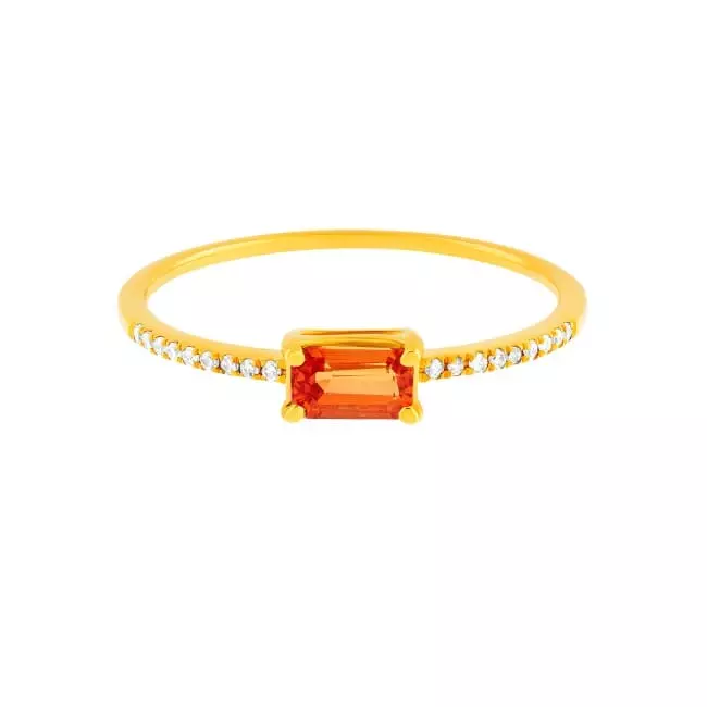 Bague Sarah • Diamants et saphir jaune