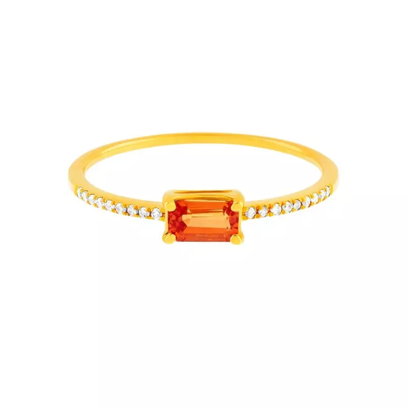 Bague diamants - Bague Sarah • Diamants et saphir jaune