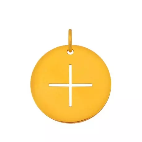 Pendentif croix fine or jaune