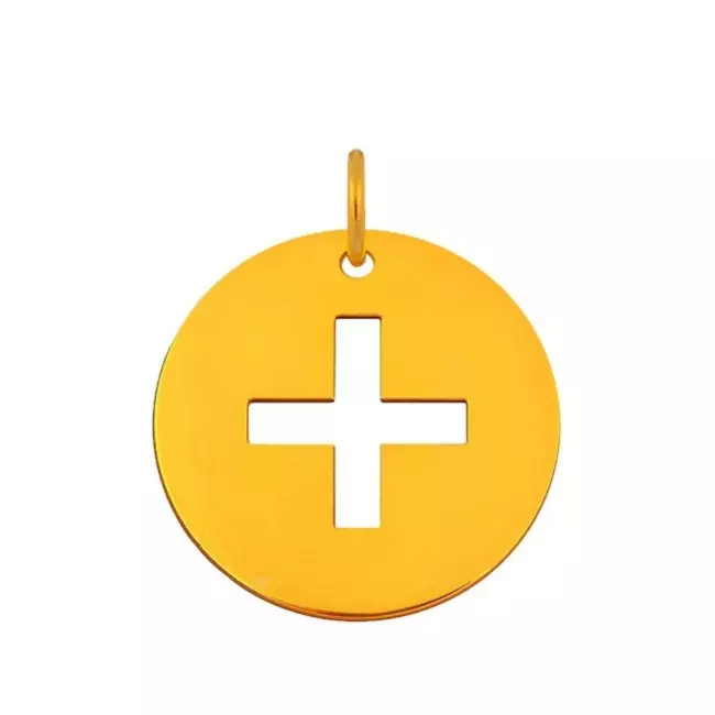 Pendentif croix latine avec bélière