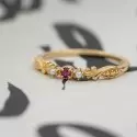 Bague - Bague Raphaëlle • Rubis et perles - 1