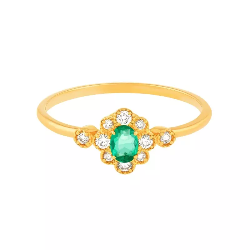 Joaillerie - Bague Augustine • Emeraude diamants