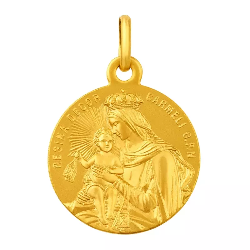 Médaille de baptême - Médaille Notre Dame du Mont Carmel